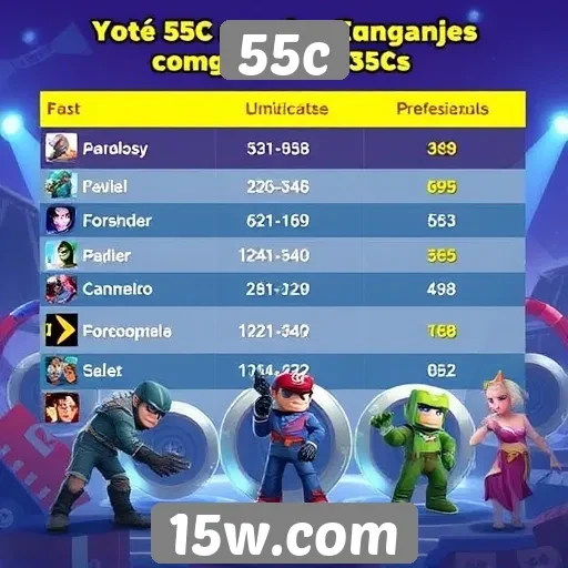 Comparativo de jogos populares no 55c